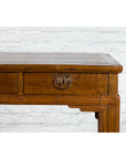 Chinese Qing Dynasty 19th Century Two-Drawer Desk with Bronze Butterfly Hardware-7. Asian & Chinese Furniture, Art, Antiques, Vintage Home Décor for sale at FEA Home