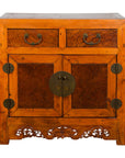 Chinese Qing Dynasty 19th Century Two-Toned Elm Cabinet with Burl Wood Accents-1. Asian & Chinese Furniture, Art, Antiques, Vintage Home Décor for sale at FEA Home
