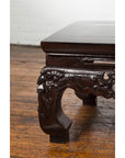 Chinese Qing Dynasty Low Kang Coffee Table with Carved Apron and Dark Lacquer-10. Asian & Chinese Furniture, Art, Antiques, Vintage Home Décor for sale at FEA Home