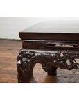 Chinese Qing Dynasty Low Kang Coffee Table with Carved Apron and Dark Lacquer-13. Asian & Chinese Furniture, Art, Antiques, Vintage Home Décor for sale at FEA Home