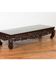 Chinese Qing Dynasty Low Kang Coffee Table with Carved Apron and Dark Lacquer-5. Asian & Chinese Furniture, Art, Antiques, Vintage Home Décor for sale at FEA Home