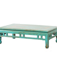 Low Kang Coffee Table with Custom Aqua Teal Lacquer-1. Asian & Chinese Furniture, Art, Antiques, Vintage Home Décor for sale at FEA Home
