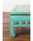 Low Kang Coffee Table with Custom Aqua Teal Lacquer-11. Asian & Chinese Furniture, Art, Antiques, Vintage Home Décor for sale at FEA Home