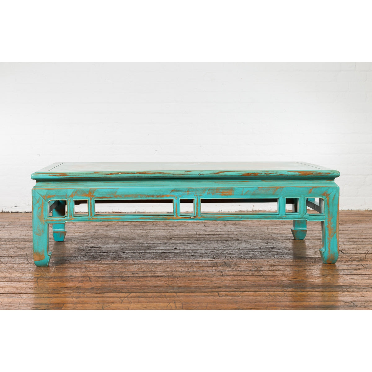 Low Kang Coffee Table with Custom Aqua Teal Lacquer-16. Asian & Chinese Furniture, Art, Antiques, Vintage Home Décor for sale at FEA Home