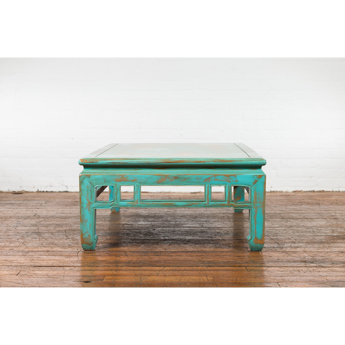 Low Kang Coffee Table with Custom Aqua Teal Lacquer-17. Asian & Chinese Furniture, Art, Antiques, Vintage Home Décor for sale at FEA Home