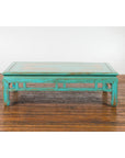 Low Kang Coffee Table with Custom Aqua Teal Lacquer-2. Asian & Chinese Furniture, Art, Antiques, Vintage Home Décor for sale at FEA Home