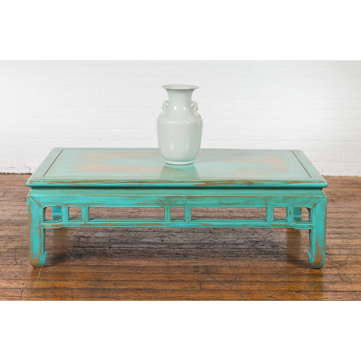 Low Kang Coffee Table with Custom Aqua Teal Lacquer-4. Asian & Chinese Furniture, Art, Antiques, Vintage Home Décor for sale at FEA Home