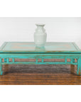 Low Kang Coffee Table with Custom Aqua Teal Lacquer-4. Asian & Chinese Furniture, Art, Antiques, Vintage Home Décor for sale at FEA Home