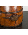 Chinese Qing Dynasty Period 19th Century Pear-Shaped Wooden Grain Basket-12. Asian & Chinese Furniture, Art, Antiques, Vintage Home Décor for sale at FEA Home