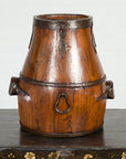 Chinese Qing Dynasty Period 19th Century Pear-Shaped Wooden Grain Basket-2. Asian & Chinese Furniture, Art, Antiques, Vintage Home Décor for sale at FEA Home