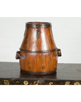 Chinese Qing Dynasty Period 19th Century Pear-Shaped Wooden Grain Basket-9. Asian & Chinese Furniture, Art, Antiques, Vintage Home Décor for sale at FEA Home