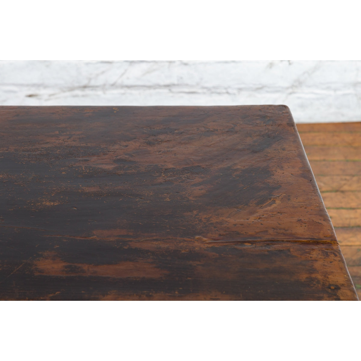 Chinese Qing Dynasty Period Brown Lacquered Coffee Table with Original Finish-11. Asian & Chinese Furniture, Art, Antiques, Vintage Home Décor for sale at FEA Home