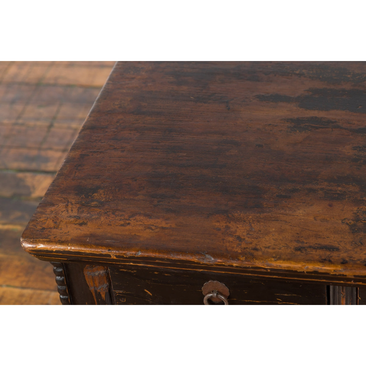 Chinese Qing Dynasty Period Brown Lacquered Coffee Table with Original Finish-13. Asian & Chinese Furniture, Art, Antiques, Vintage Home Décor for sale at FEA Home