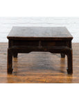 Chinese Qing Dynasty Period Brown Lacquered Coffee Table with Original Finish-15. Asian & Chinese Furniture, Art, Antiques, Vintage Home Décor for sale at FEA Home