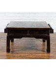 Chinese Qing Dynasty Period Brown Lacquered Coffee Table with Original Finish-16. Asian & Chinese Furniture, Art, Antiques, Vintage Home Décor for sale at FEA Home