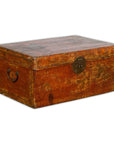Chinese Qing Dynasty Period Lacquered Leather Trunk with Distressed Patina-1. Asian & Chinese Furniture, Art, Antiques, Vintage Home Décor for sale at FEA Home