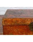Chinese Qing Dynasty Period Lacquered Leather Trunk with Distressed Patina-12. Asian & Chinese Furniture, Art, Antiques, Vintage Home Décor for sale at FEA Home