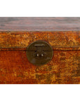 Chinese Qing Dynasty Period Lacquered Leather Trunk with Distressed Patina-14. Asian & Chinese Furniture, Art, Antiques, Vintage Home Décor for sale at FEA Home
