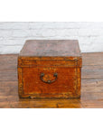 Chinese Qing Dynasty Period Lacquered Leather Trunk with Distressed Patina-4. Asian & Chinese Furniture, Art, Antiques, Vintage Home Décor for sale at FEA Home