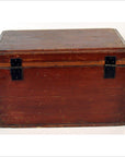Chinese Red Brown Lacquer Jewelry Box with Iron Hardware, Early 20th Century-7. Asian & Chinese Furniture, Art, Antiques, Vintage Home Décor for sale at FEA Home