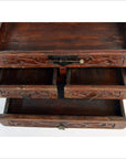 Chinese Red Brown Lacquer Jewelry Box with Iron Hardware, Early 20th Century-9. Asian & Chinese Furniture, Art, Antiques, Vintage Home Décor for sale at FEA Home