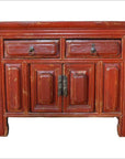 Chinese Red Lacquer Side Cabinet-5. Asian & Chinese Furniture, Art, Antiques, Vintage Home Décor for sale at FEA Home