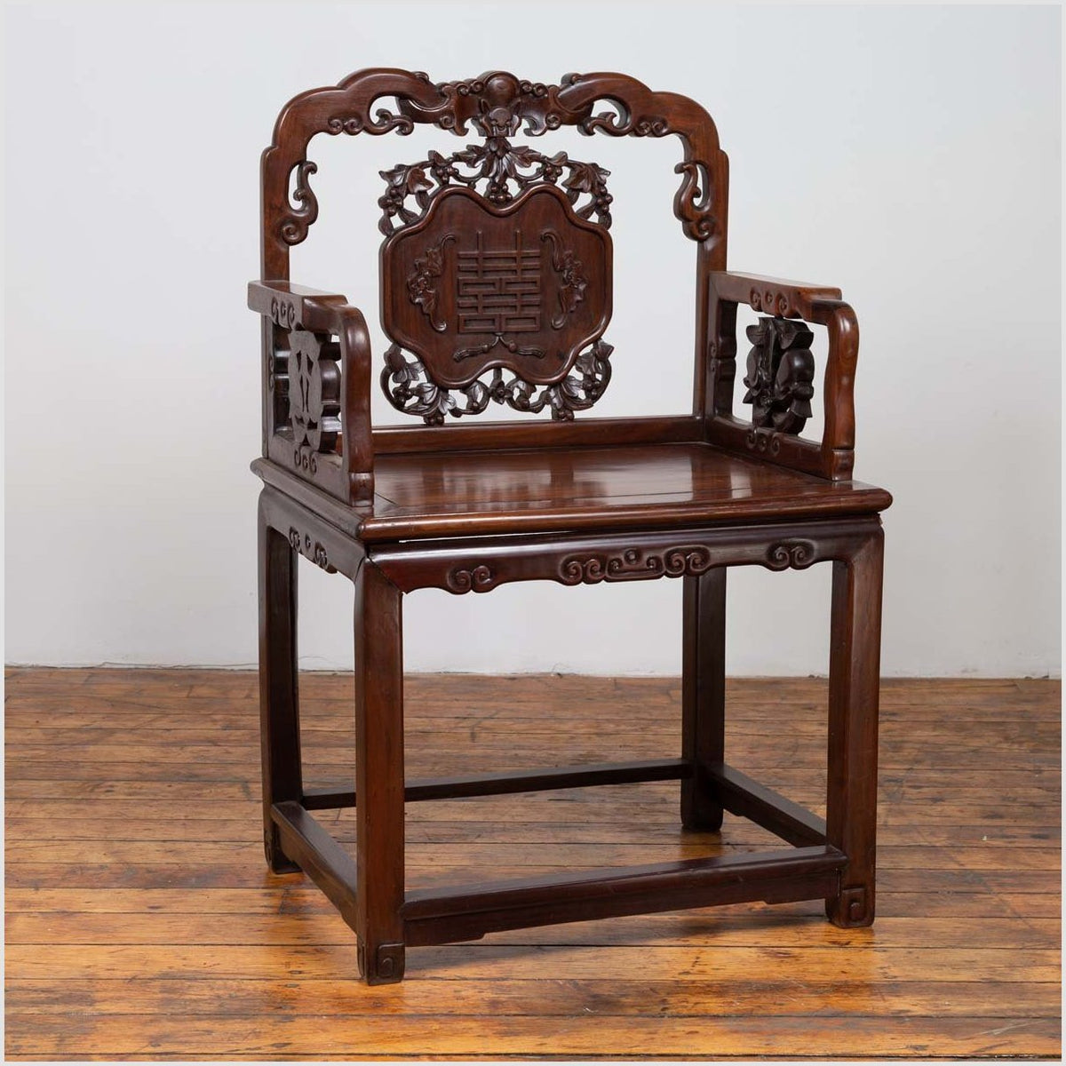 19th Century Chinese Rosewood Chair-2. Asian & Chinese Furniture, Art, Antiques, Vintage Home Décor for sale at FEA Home
