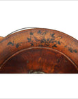Chinese Varnished Bamboo Hat Basket from the 19th Century Painted with Flowers-5. Asian & Chinese Furniture, Art, Antiques, Vintage Home Décor for sale at FEA Home