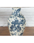 Porcelain Vintage Blue and White Chinese Vase-5. Asian & Chinese Furniture, Art, Antiques, Vintage Home Décor for sale at FEA Home