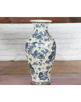 Porcelain Vintage Blue and White Chinese Vase-9. Asian & Chinese Furniture, Art, Antiques, Vintage Home Décor for sale at FEA Home