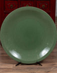 Vintage Dark Green Celadon Ceramic Charger-4. Asian & Chinese Furniture, Art, Antiques, Vintage Home Décor for sale at FEA Home