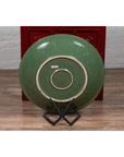 Vintage Dark Green Celadon Ceramic Charger-9. Asian & Chinese Furniture, Art, Antiques, Vintage Home Décor for sale at FEA Home