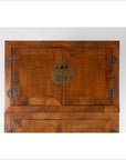 Chinese Vintage Elm Compound Two-Part Wedding Wardrobe with Doors and Drawers-4. Asian & Chinese Furniture, Art, Antiques, Vintage Home Décor for sale at FEA Home