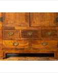 Chinese Vintage Elm Compound Two-Part Wedding Wardrobe with Doors and Drawers-6. Asian & Chinese Furniture, Art, Antiques, Vintage Home Décor for sale at FEA Home