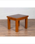 Chinese Vintage Natural Wood Side Table with Square Legs and Contemporary Design-9. Asian & Chinese Furniture, Art, Antiques, Vintage Home Décor for sale at FEA Home
