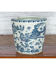 Chinese Vintage Porcelain Cache-Pot Planter with Blue and White Landscape-15. Asian & Chinese Furniture, Art, Antiques, Vintage Home Décor for sale at FEA Home
