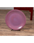 Vintage Purple Ceramic Charger Plate, Two Available-4. Asian & Chinese Furniture, Art, Antiques, Vintage Home Décor for sale at FEA Home