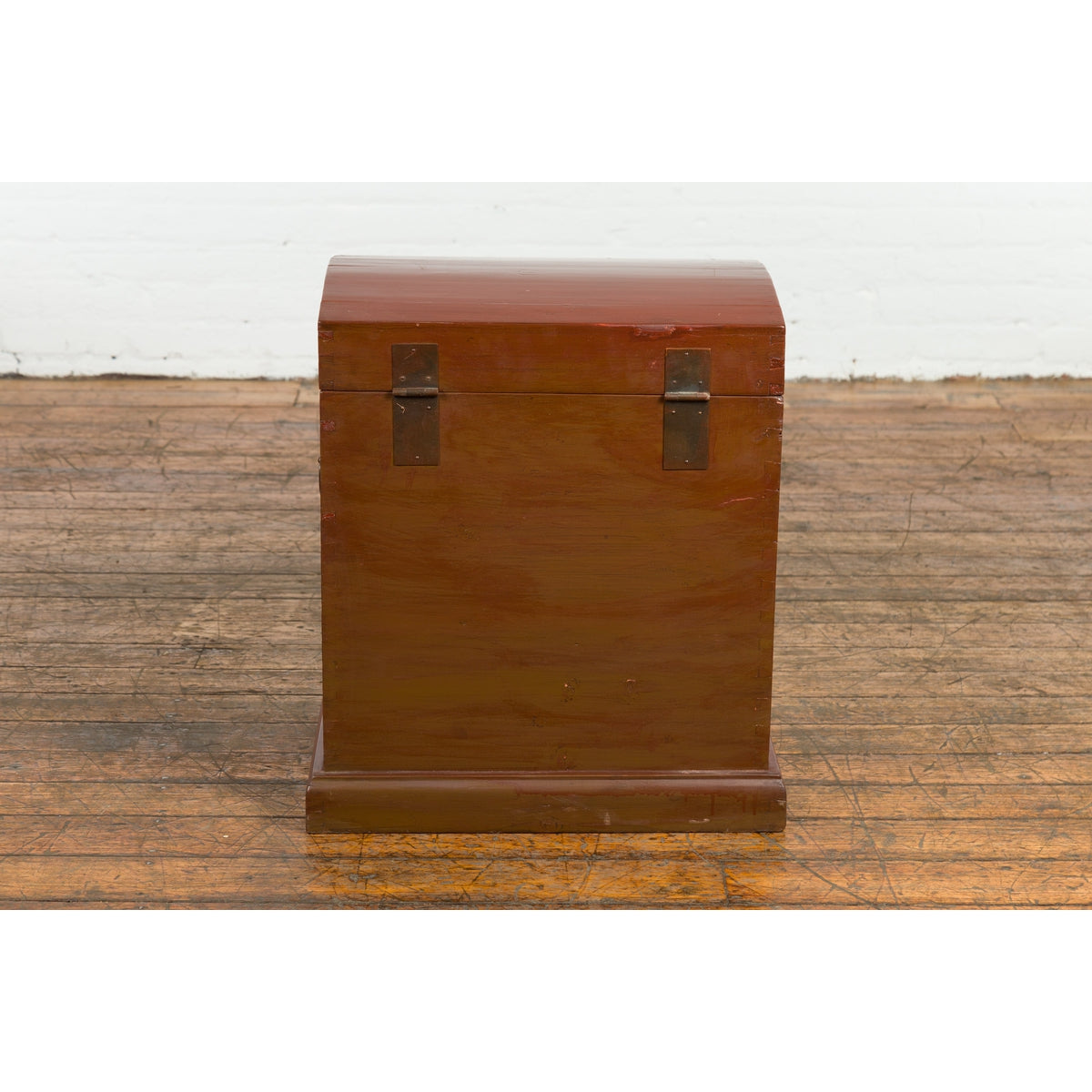 Chinese Vintage Red Lacquer Wedding Chest with Gilded Calligraphy and Drawer-17. Asian & Chinese Furniture, Art, Antiques, Vintage Home Décor for sale at FEA Home
