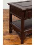 Chinese Vintage Rosewood Low Side Table with Two Drawers and Shelf-12. Asian & Chinese Furniture, Art, Antiques, Vintage Home Décor for sale at FEA Home