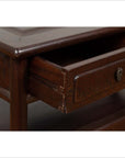 Chinese Vintage Rosewood Low Side Table with Two Drawers and Shelf-13. Asian & Chinese Furniture, Art, Antiques, Vintage Home Décor for sale at FEA Home
