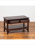 Chinese Vintage Rosewood Low Side Table with Two Drawers and Shelf-14. Asian & Chinese Furniture, Art, Antiques, Vintage Home Décor for sale at FEA Home