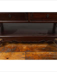 Chinese Vintage Rosewood Low Side Table with Two Drawers and Shelf-9. Asian & Chinese Furniture, Art, Antiques, Vintage Home Décor for sale at FEA Home