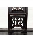 Chinese Wedding Chair with Curvy Pierced Splat, Serpentine Arms and Dark Patina-10. Asian & Chinese Furniture, Art, Antiques, Vintage Home Décor for sale at FEA Home