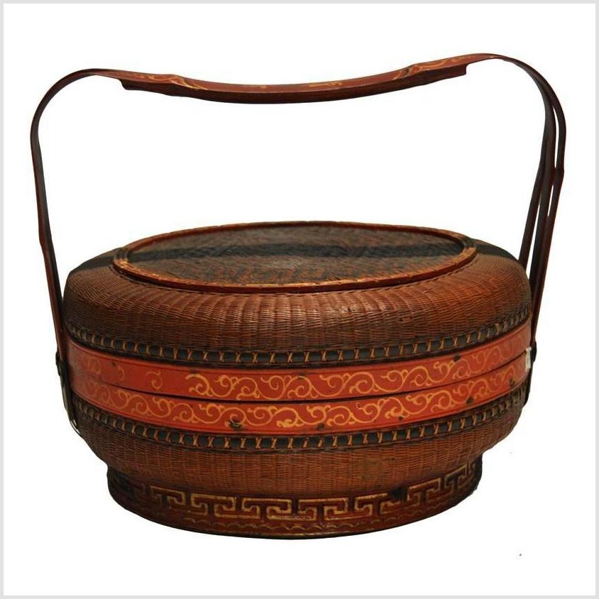Chinese Woven Basket-5. Asian & Chinese Furniture, Art, Antiques, Vintage Home Décor for sale at FEA Home