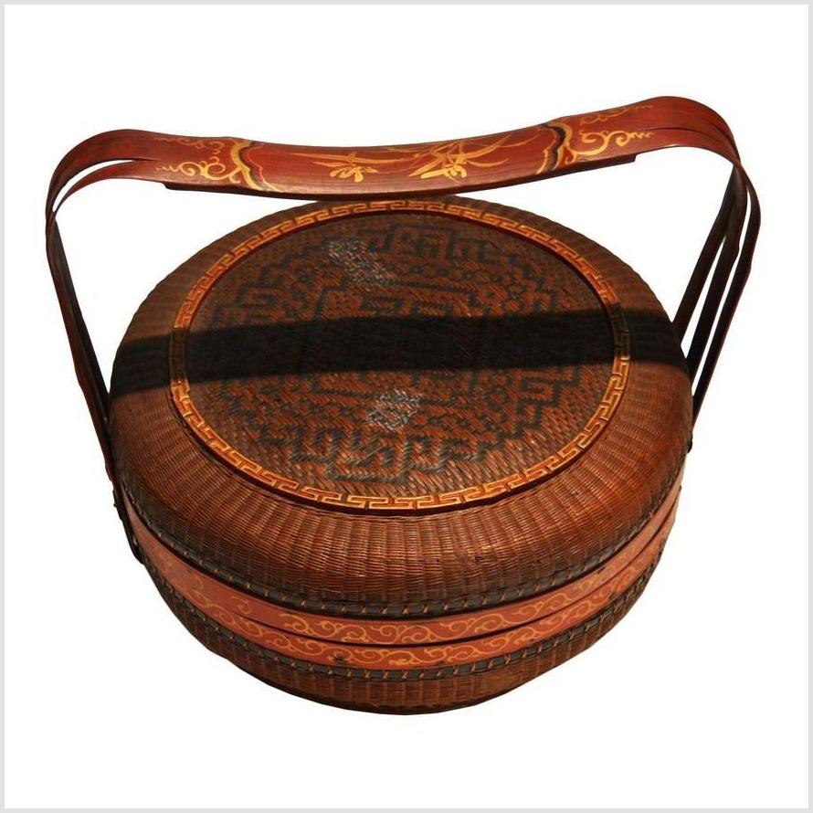 Chinese Woven Basket-6. Asian & Chinese Furniture, Art, Antiques, Vintage Home Décor for sale at FEA Home