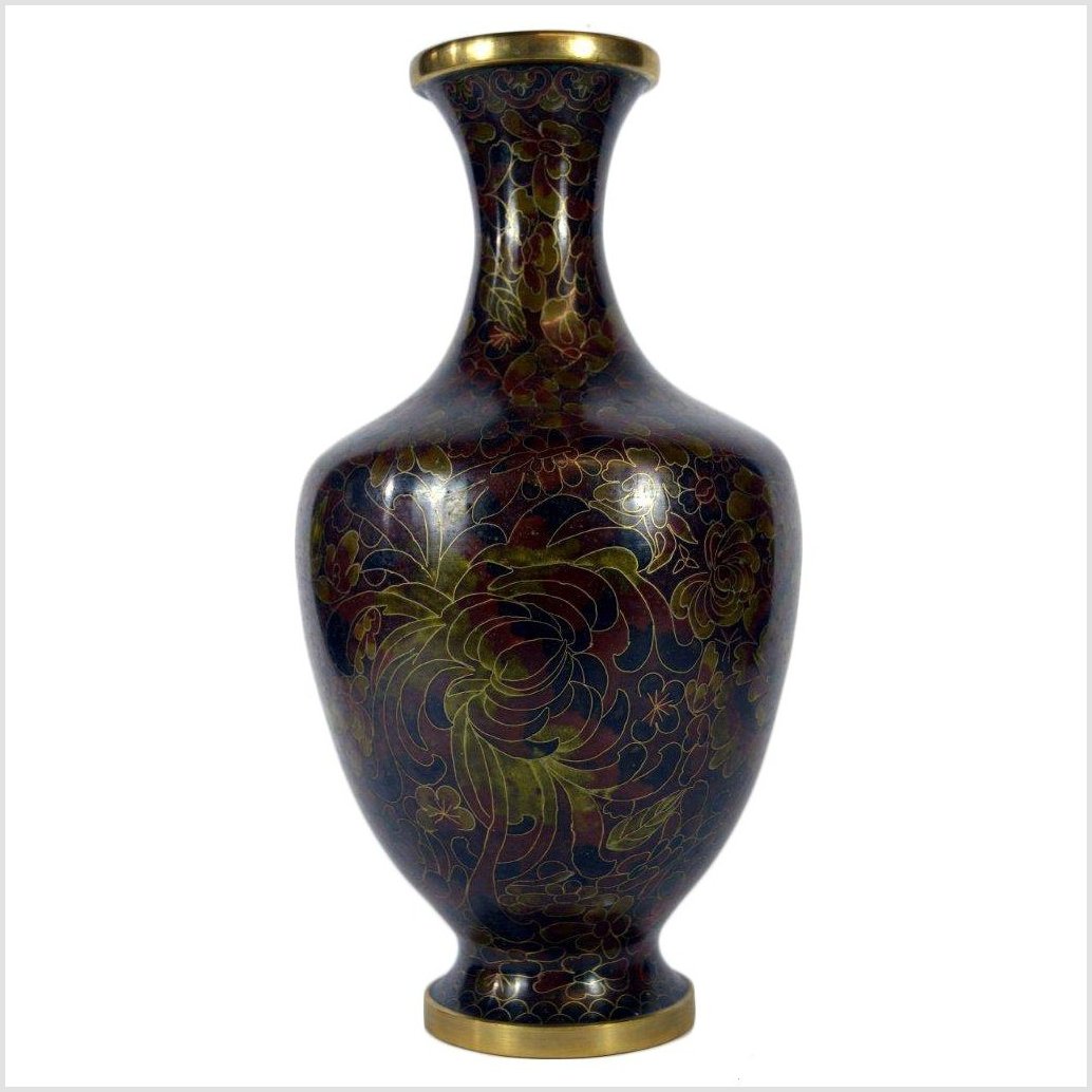 Cloisonne Brown Vase-4. Asian & Chinese Furniture, Art, Antiques, Vintage Home Décor for sale at FEA Home