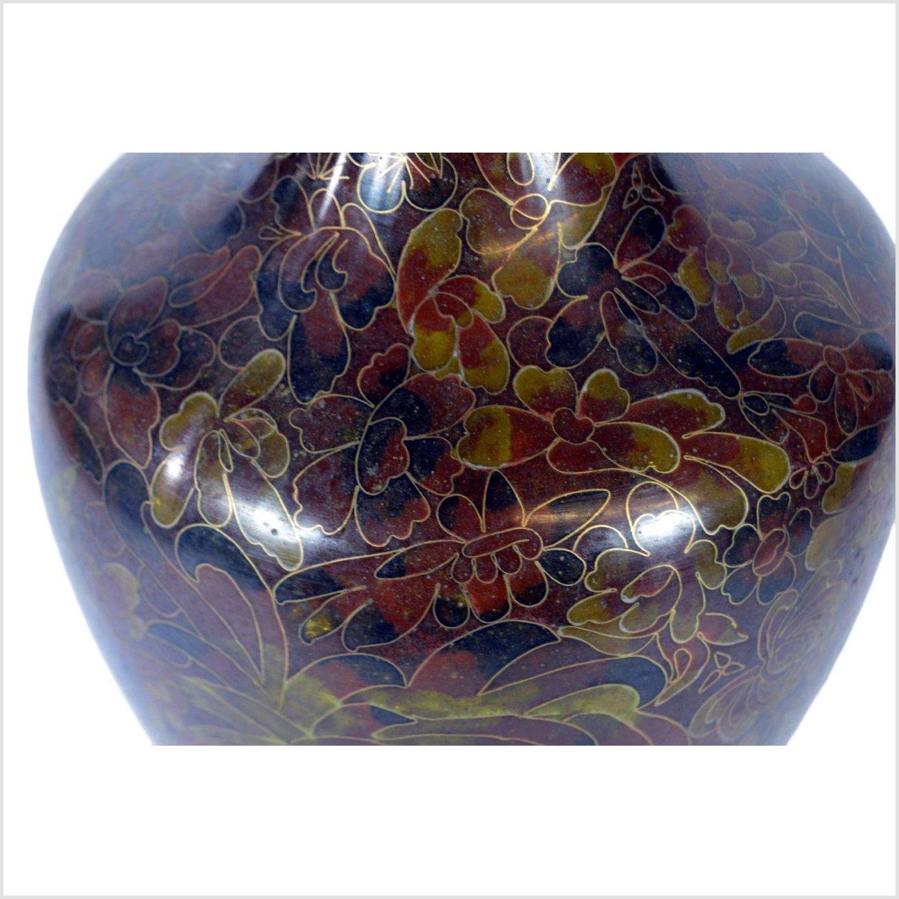 Cloisonne Brown Vase-6. Asian & Chinese Furniture, Art, Antiques, Vintage Home Décor for sale at FEA Home