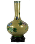 Cloisonne Green Vase-6. Asian & Chinese Furniture, Art, Antiques, Vintage Home Décor for sale at FEA Home