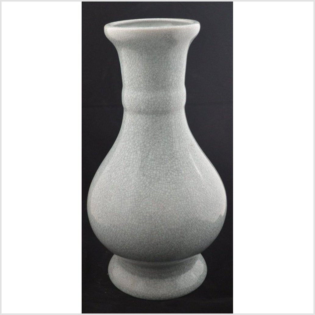 Crackle Gray Porcelain Vase-3. Asian & Chinese Furniture, Art, Antiques, Vintage Home Décor for sale at FEA Home