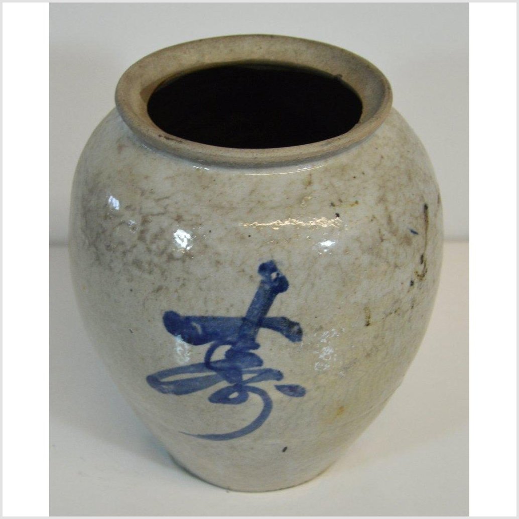 Antique Painted Japanese Crackle Vase-2. Asian & Chinese Furniture, Art, Antiques, Vintage Home Décor for sale at FEA Home